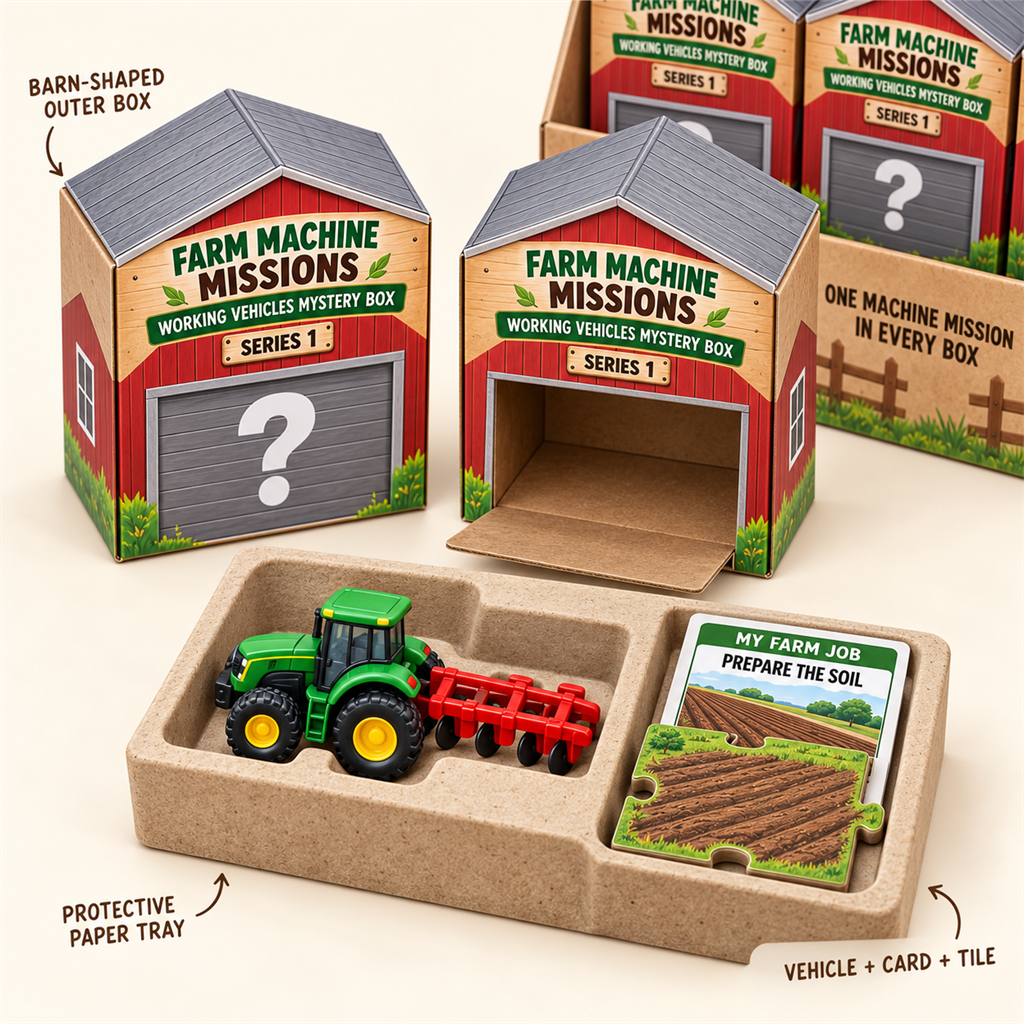 🚜 Farm Machine Missions Mystery Box – 8 Working Vehicles & Real Farm Jobs 🌾
