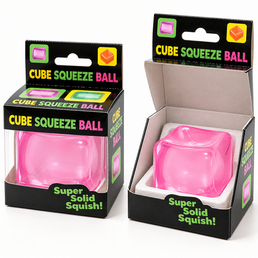 🟪 Super Squish Cube Squeeze Ball – Soft Sensory Stress Relief Fidget Toy