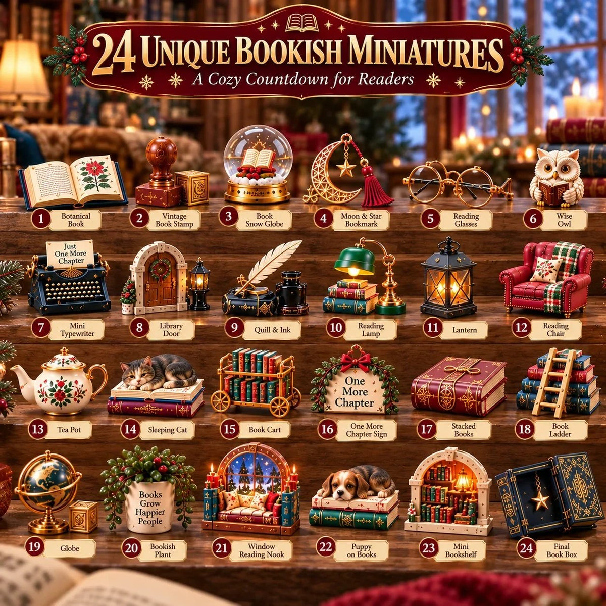 🔥HOT SALE🔥 49% OFF – 📚 24 Nights of Bookish Joy Advent Calendar | 24 Unique Mini Literary Treasures for Readers & Book Lovers 🎄