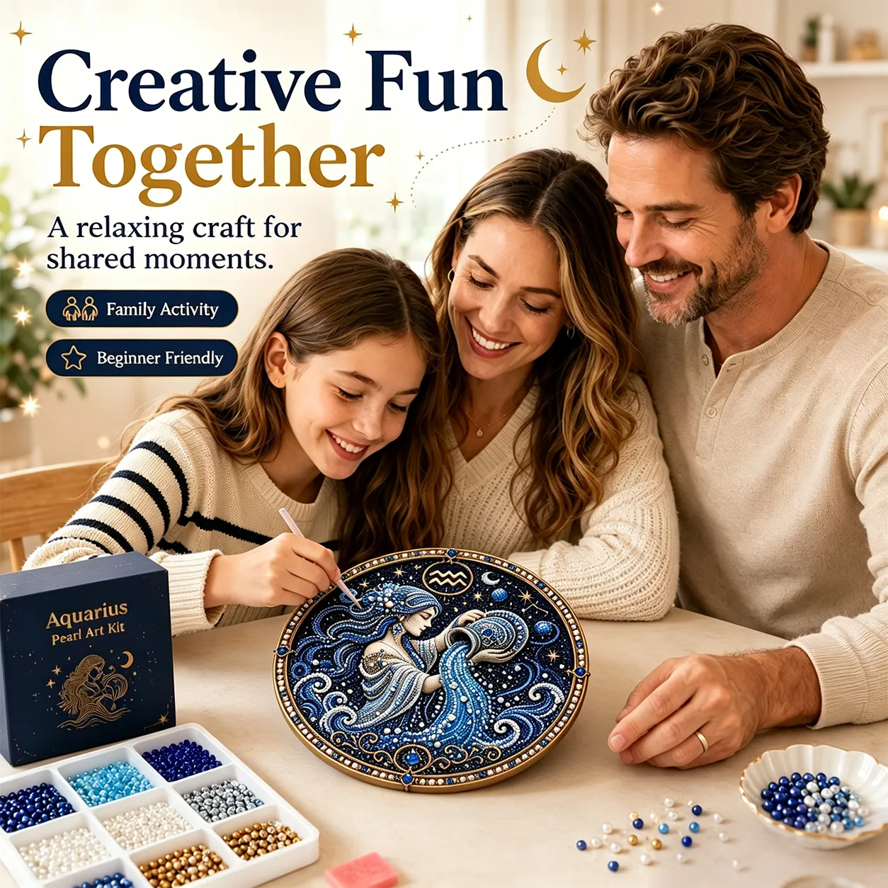 🔥49% OFF – ✨ Premium 3D Pearl 12 Zodiac Signs Art Kit | Luxury Flocked Canvas with Scratch-Resistant Non-Fading Pearl Beads DIY Handmade Astrology Decor ♈🌙💎