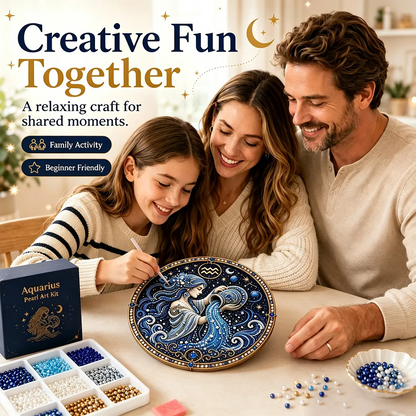 🔥49% OFF – ✨ Premium 3D Pearl 12 Zodiac Signs Art Kit | Luxury Flocked Canvas with Scratch-Resistant Non-Fading Pearl Beads DIY Handmade Astrology Decor ♈🌙💎