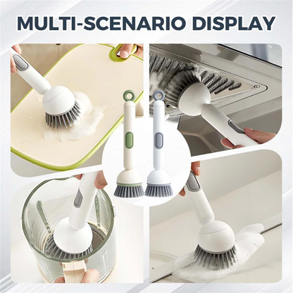 🧽 Adjustable Long-Handle Dish Brush with Built-In Soap Dispenser