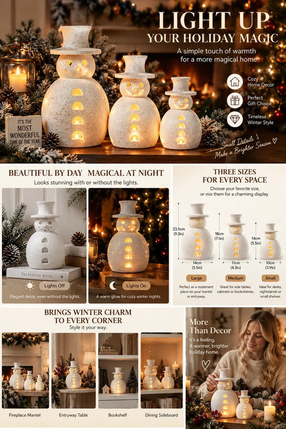 🔥😍🤍 40% OFF | Neutral Snowman Glow Decor – Beautiful by Day, Magical by Night