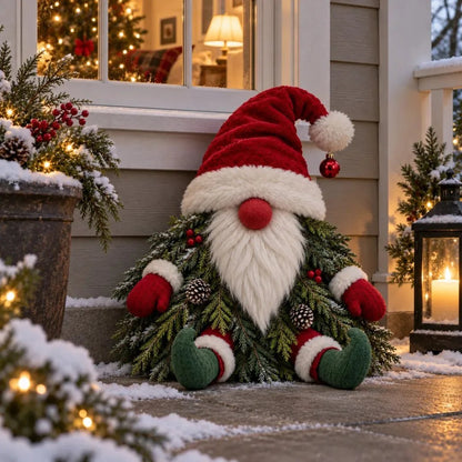 💯🎅 Sitting Christmas Evergreen Gnome | Woodland Holiday Decor