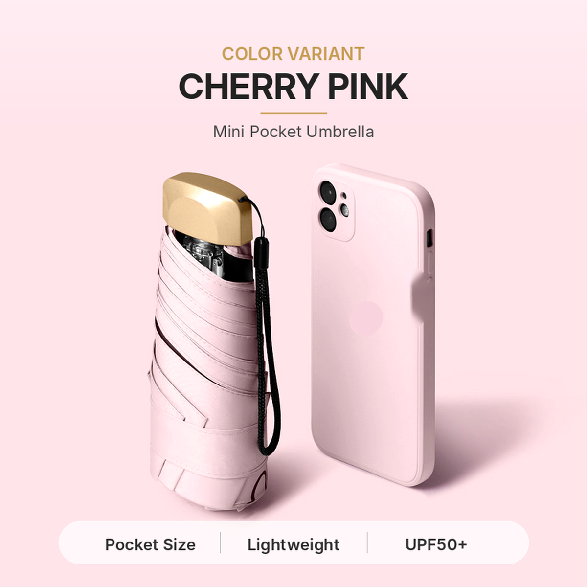 ☔ Pocket Capsule Umbrella – Compact 2-in-1 Rain & Sun Protection