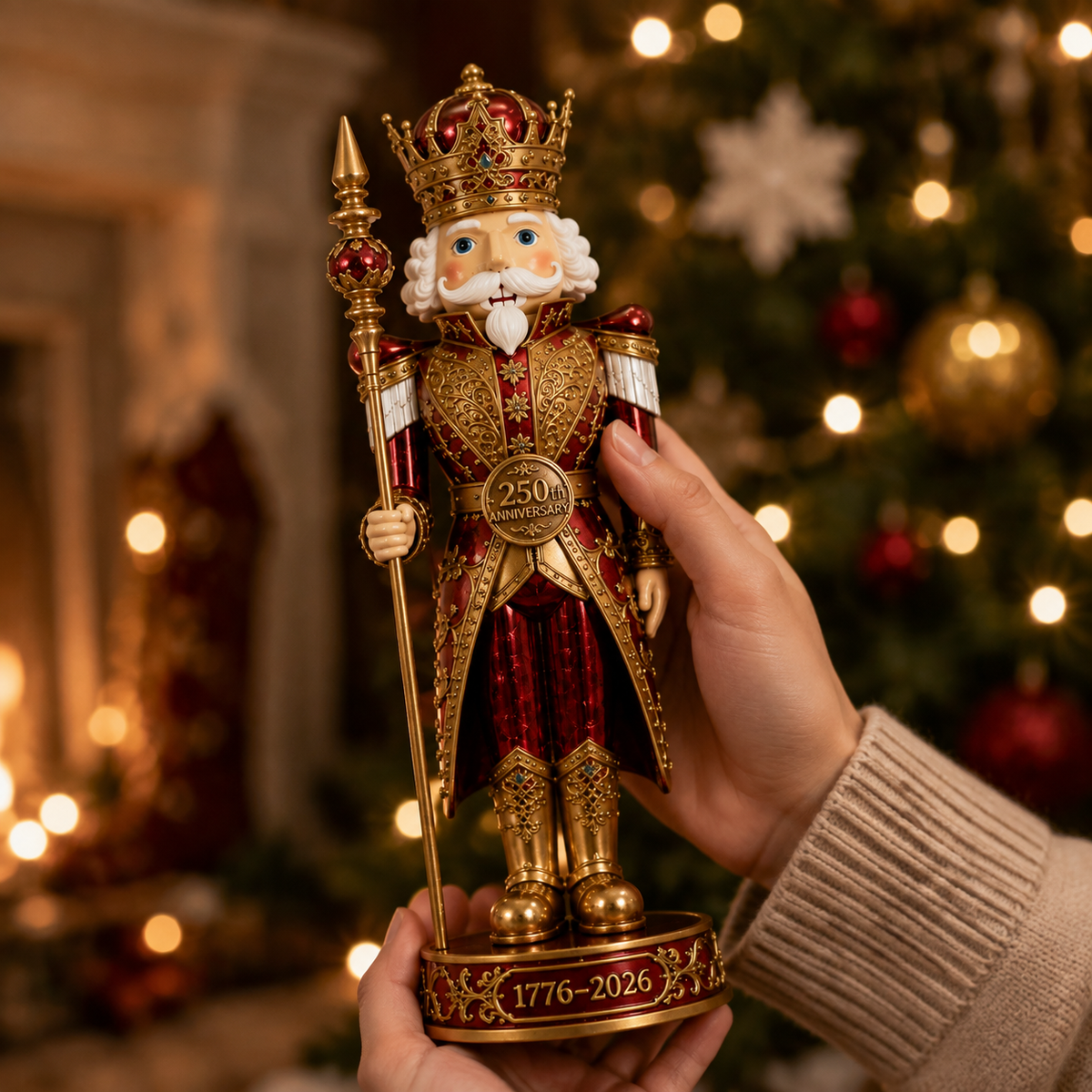 Royal Nutcracker King Ornament | America 250th Anniversary 1776–2026 Gift