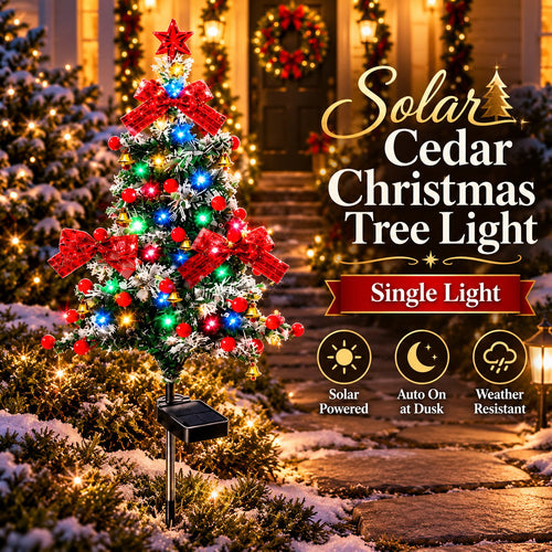 ✨ Last Day – 49% OFF🎄 Solar Cedar Christmas Tree Lights