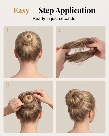 🎀 Messy Bun Hairpiece – Effortless Updos in Minutes