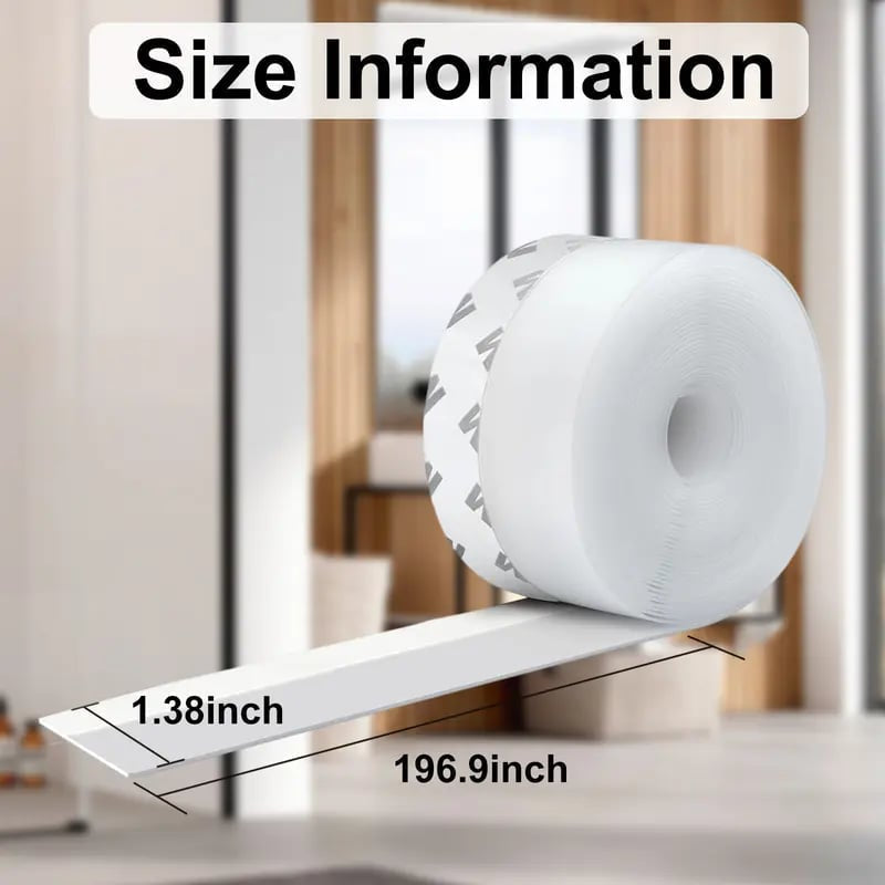 🚪 16.4 FT Door Weather Stripping – Self-Adhesive Draft Seal for Doors & Windows
