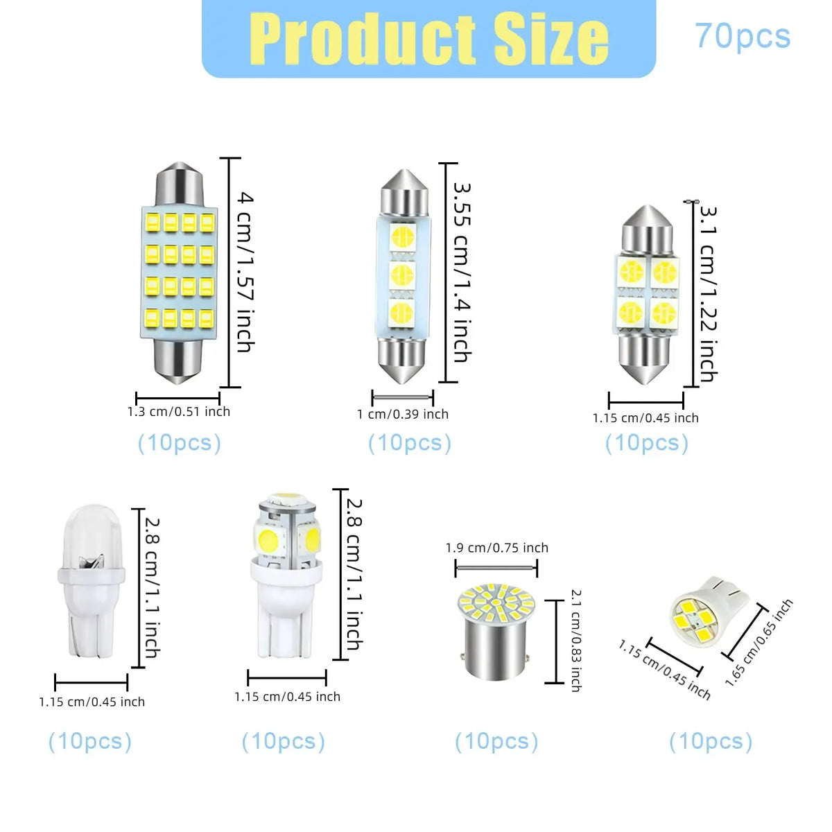 42/70-Piece Car Interior Light Kit 🚗 – Vehicle Lighting Upgrade