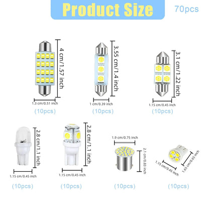 42/70-Piece Car Interior Light Kit 🚗 – Vehicle Lighting Upgrade