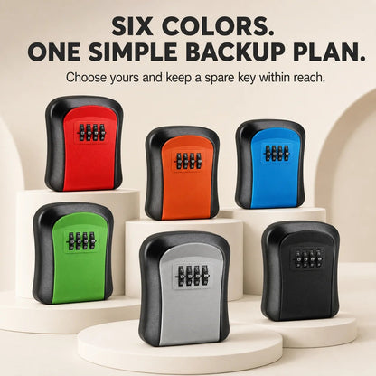 4-Digit Wall-Mounted Key Lock Box 🔐 – Secure Spare Key Storage
