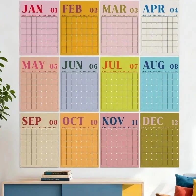 🔥HOT SALE🔥Undated Classroom Calendar, Fresh Macaron
