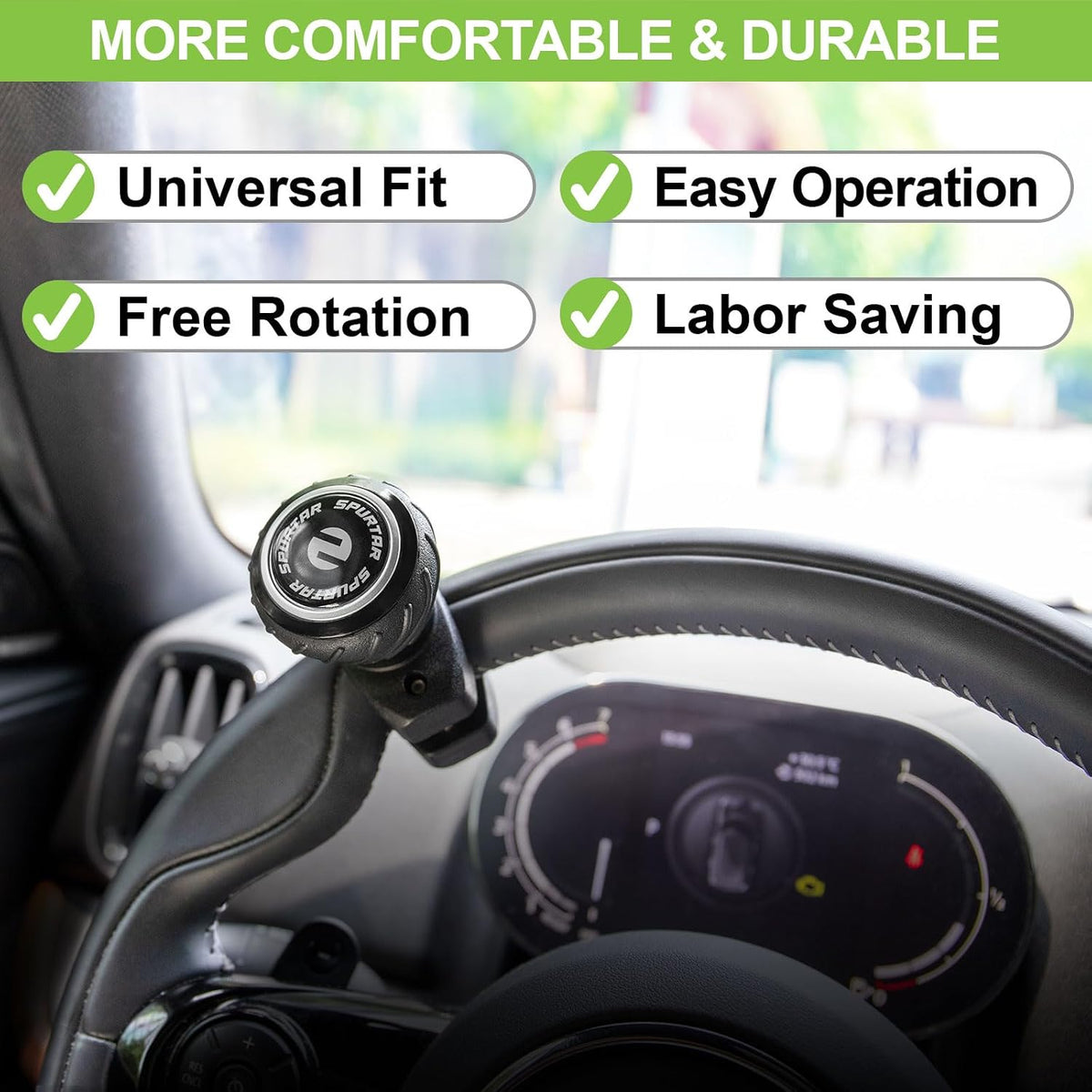 🚗 Universal Steering Wheel Spinner Knob – Easy One-Hand Control for Cars, Trucks & More