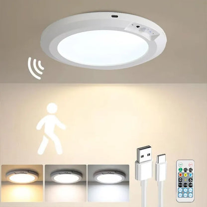 💡 SmartGlow Cordless LED Ceiling Light – Motion-Activated, USB Rechargeable with Remote Control