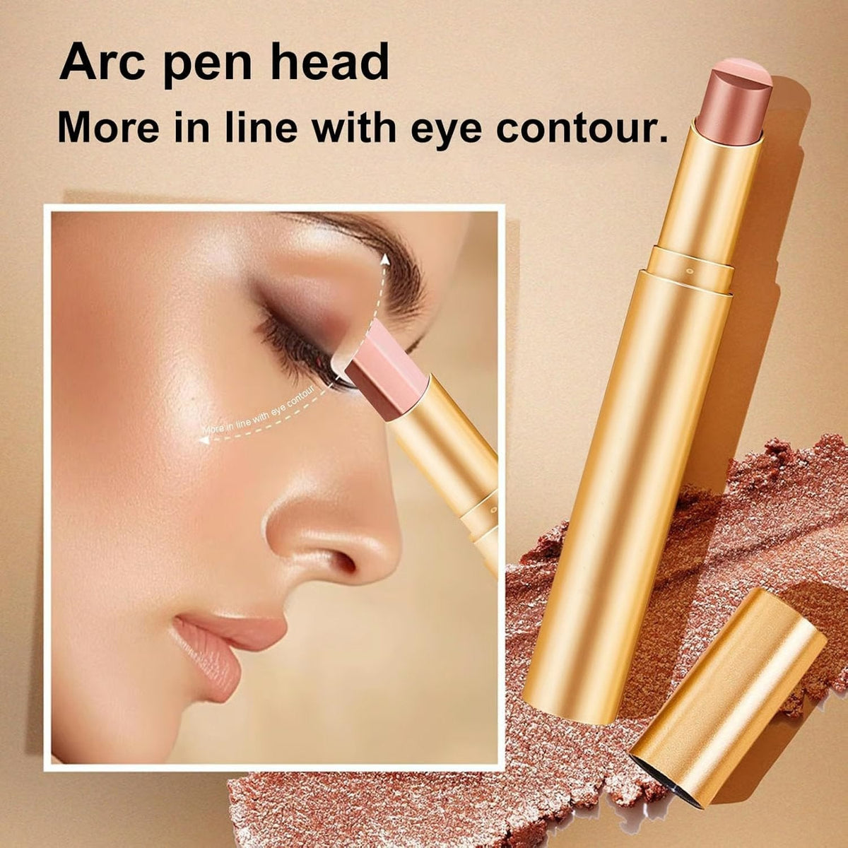 ✨Creamy 3-Color Eyeshadow Stick – Swipe, Blend & Go ✨