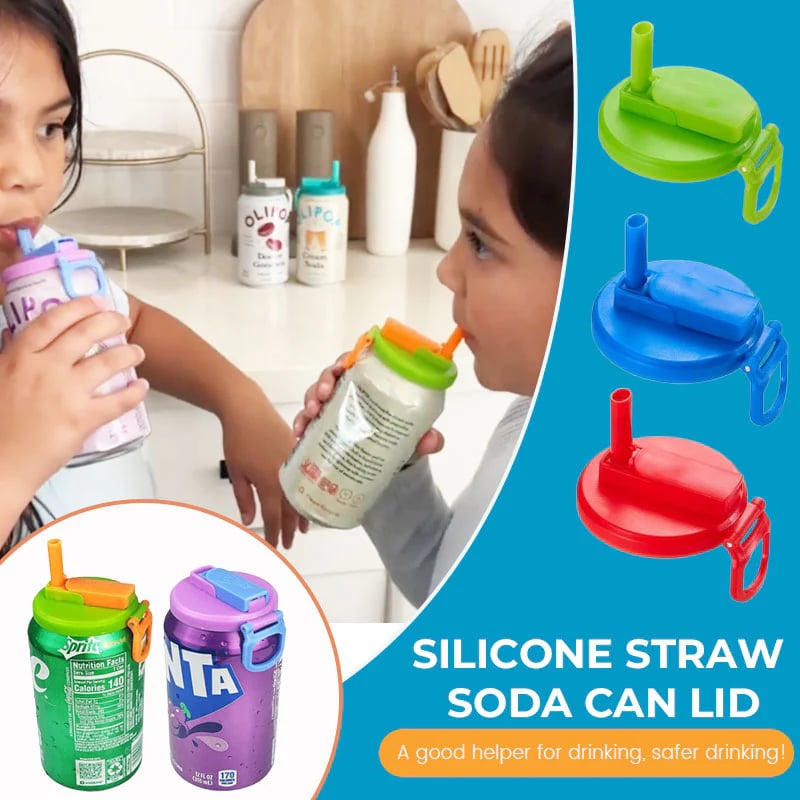 🥤 Reusable Soda Can Lids with Straws – 🔥BUY 1 SET GET 1 SET FREE