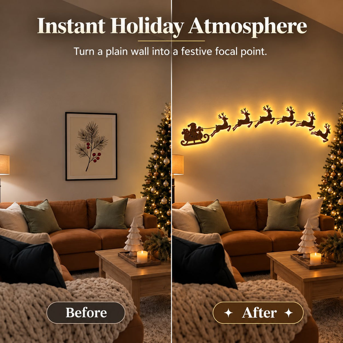 🎄🦌Magical Reindeer Christmas Wall Light