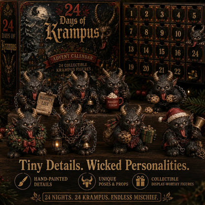 ⏰Limited Stock 50% OFF -😈🎄 2026 Krampus Advent Calendar – 24 Days of Wicked Christmas Mischief