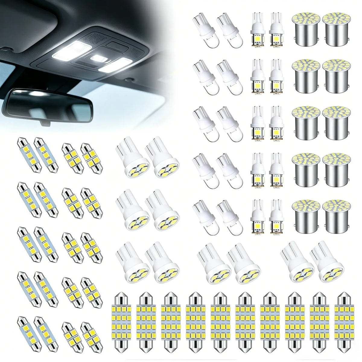 42/70-Piece Car Interior Light Kit 🚗 – Vehicle Lighting Upgrade