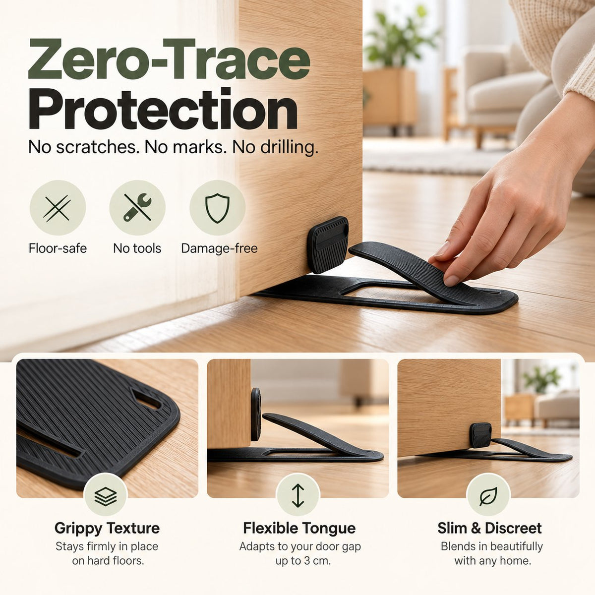 Slide, Grip & Protect Flexible Non-Slip Door Stopper 🚪✨