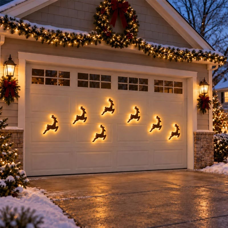 🎄Reindeer Christmas Wall Light ✨ – Festive LED Decor for Home & Holiday Displays