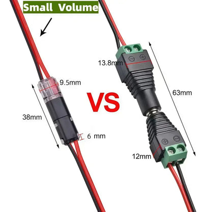 ⚡ 50-Pack 2-Pin Quick-Connect LED Strip Wire Adapters 🔌