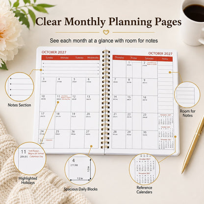 🔥LAST DAY 49% OFF - 🐮 2026–2030 Monthly Planner ✨ Cute Highland Cow 5-Year Calendar | Large Monthly Blocks for Long-Term Planning
