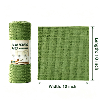 20 PCS Tearable Antibacterial Cleaning Cloths, 10A-Grade Reusable Wet/Dry Lint-Free Rags, Streak-Free Scrubbing Towels for Kitchen, Car, Glass & Electronics (10″x10″)