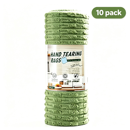 20 PCS Tearable Antibacterial Cleaning Cloths, 10A-Grade Reusable Wet/Dry Lint-Free Rags, Streak-Free Scrubbing Towels for Kitchen, Car, Glass & Electronics (10″x10″)