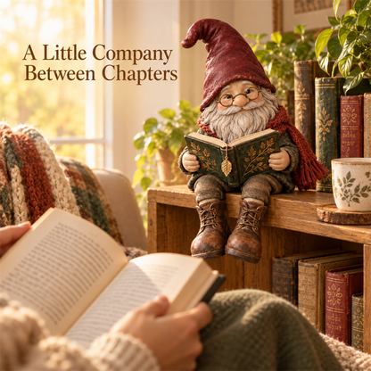 Reading Gnome Shelf Sitter