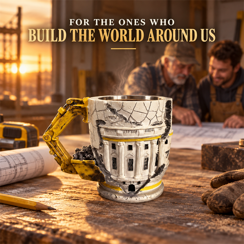 🏗️☕ Builder’s Tribute Excavator Mug – Construction Worker Keepsake & Gift