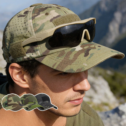 Tactical Camo Baseball Cap – Adjustable Outdoor Cap
