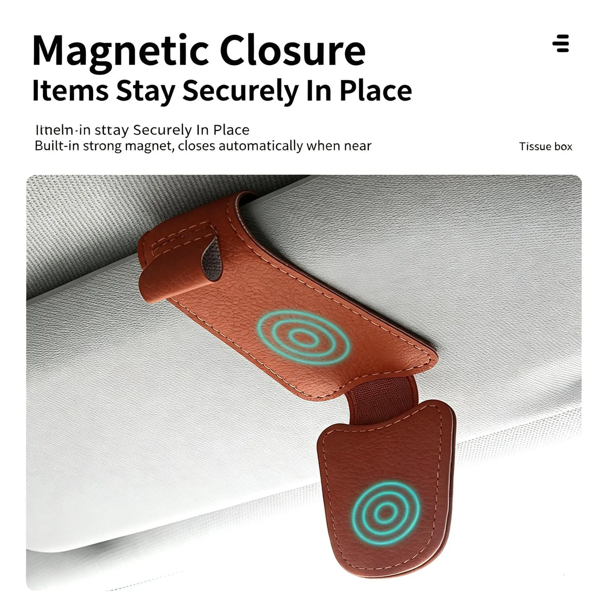 Road-Ready Magnetic Car Visor Clip for Sunglasses & Daily Essentials 🚗🕶️