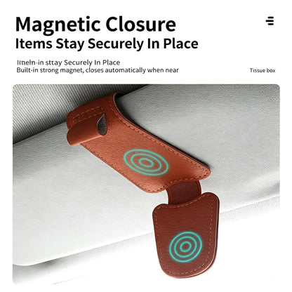 Road-Ready Magnetic Car Visor Clip for Sunglasses & Daily Essentials 🚗🕶️