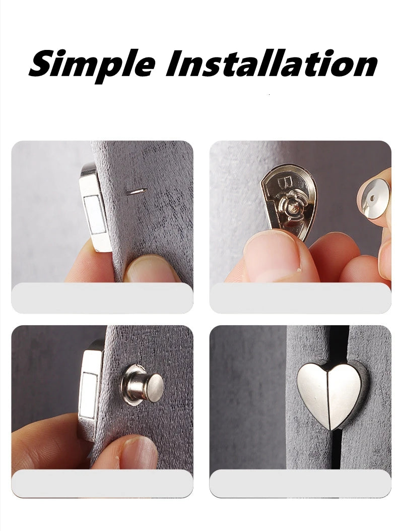 10-Pack Heart-Shaped Curtain Clips 💕 – Magnetic Decorative Tiebacks