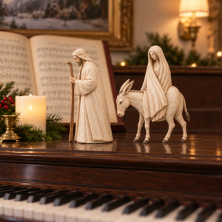 Journey to Bethlehem figurines presented as a meaningful Christmas gift