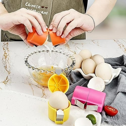 Quick-Crack Egg Opener 🥚 – Convenient Kitchen Tool with Yolk Separator