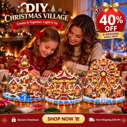 🔥Limited time 49% OFF -🎄❤️ DIY Christmas Village Diamond Art – Make Christmas Memories Together