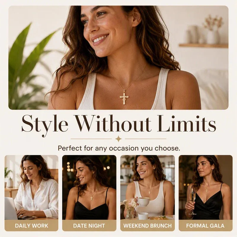 💫 LIMITED TIME 49% OFF! Women's Sparkling Twisted Knot Cross Pendant Necklace – Elegant Faith-Inspired Design with Brilliant Shine ✨