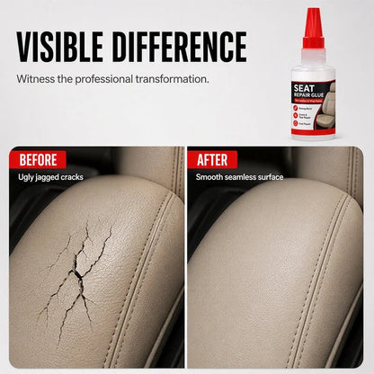 💯 Quick Dry Car Seat Leather Repair Glue‑ Precision Nozzle Vinyl & Leather Adhesive, Permanent Bond Repair Glue for Car Seats, Sofas & Leather Furnitures