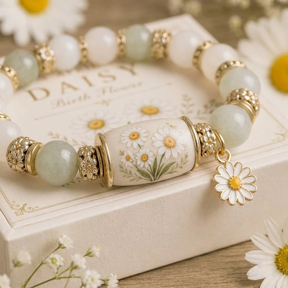 🌸 Birth Flower Blessing Bracelet