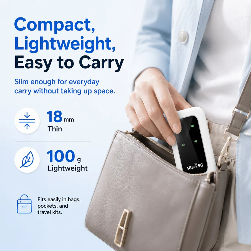 📶 All-Network Pocket WiFi – Ready in Seconds No Setup! No Hassle! Just Connect!🔥[Power on and use, free for life].