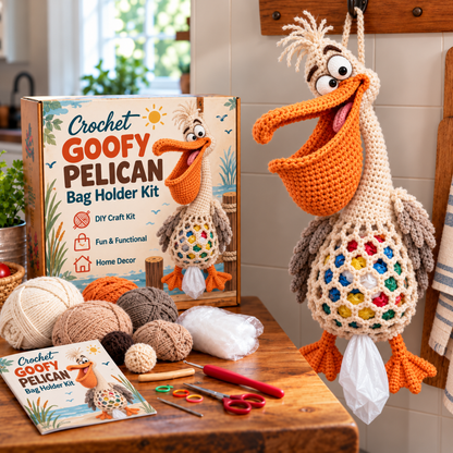 🔥Buy 3, Get 1 Free—Today Only 🔥🔥– 🌼 Cottage Harvest Keepers™ — Crochet Animal Bag Holder DIY Kit