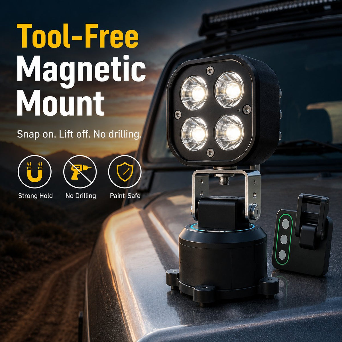 🏕️ 360° Magnetic LED Adventure Light – Adjustable Outdoor Illumination