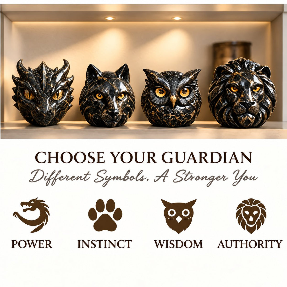 🔥Luxury Guardian Animal Stone Sculpture- ✨Elegant Home Décor & Gift-Ready Art Piece