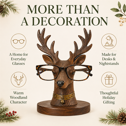🦌😂 “Where Are My Glasses?” Deer Holder – Rustic Stag Eyeglass Stand