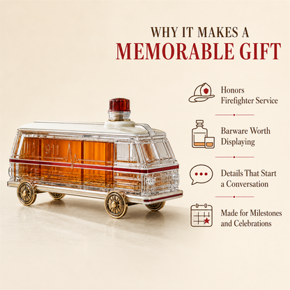 🚑🥃 911 Emergency Rescue Ambulance Whiskey Decanter – First Responder Tribute Collector Bottle
