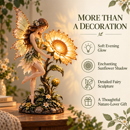 🧚🌻 Enchanted Sunflower Fairy Light – Whimsical Garden Fairy LED Figurine