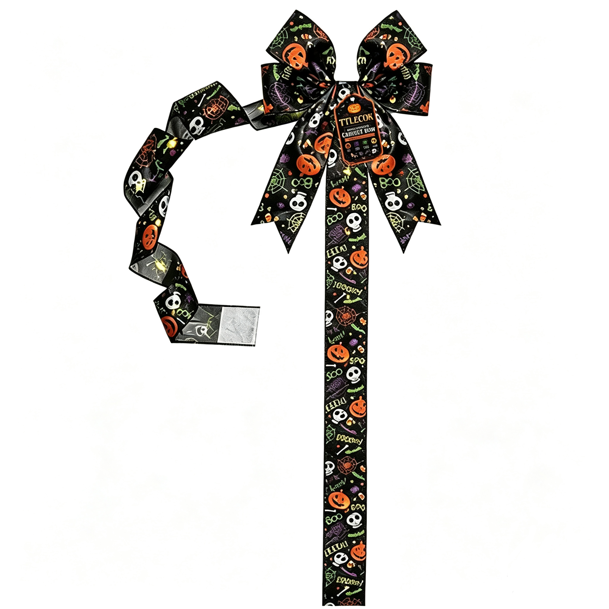 🎃Halloween LED Light‑Up Bow | Spooky Festive Decor 🎇